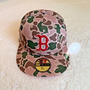 RARE NEW ERA MLB BOSTON RED SOX 5950 DUCK CAMO WS04 FITTED Hat 7 3/8" Snapback